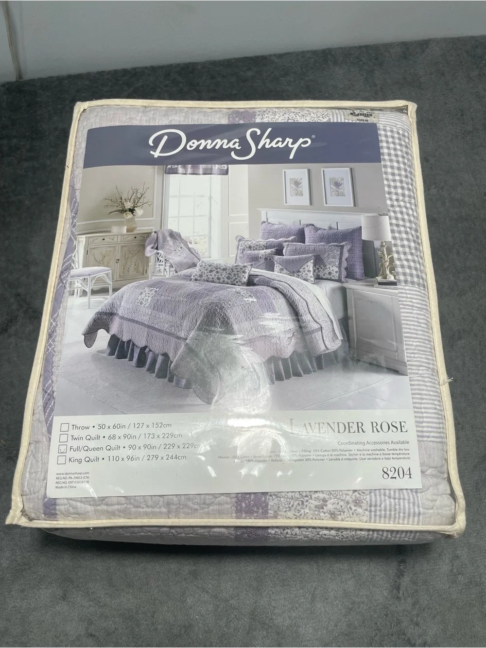Donna Sharp Lavender Rose Quilt Set - 3 pieces Patchwork Cotton Farmhouse